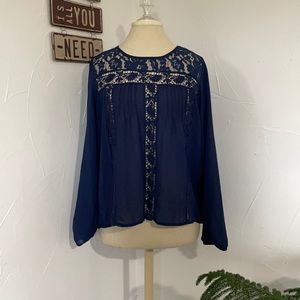 Blue Lace Blouse